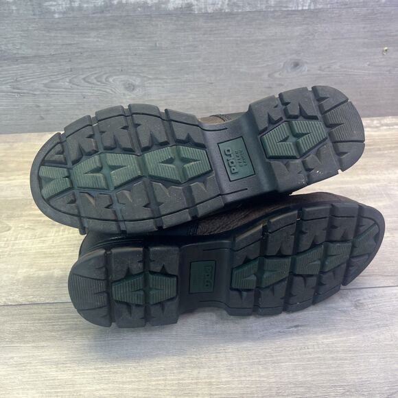 RALPH LAUREN Brown Black POLO FELTWELL Leather HIKING Utility BOOTS Size 11 - Picture 13 of 14